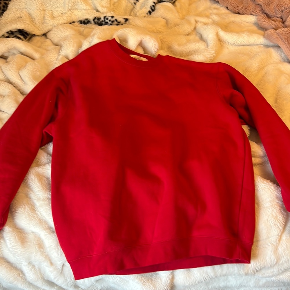 Plain red crewneck